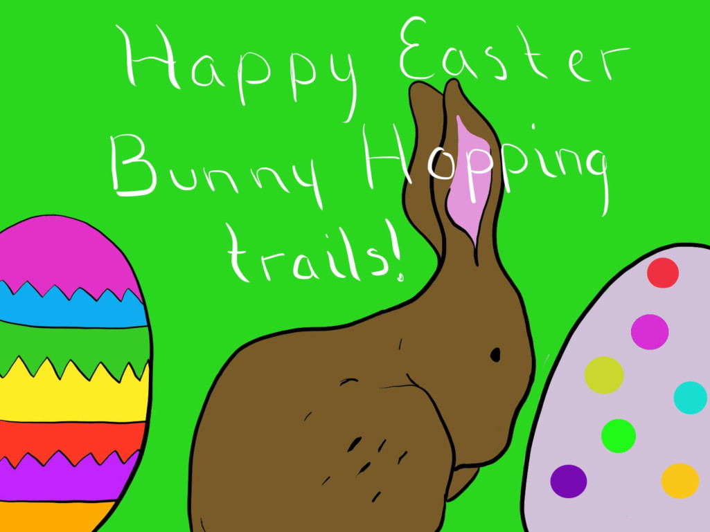 Happy Easter Bunny Hopping Trails